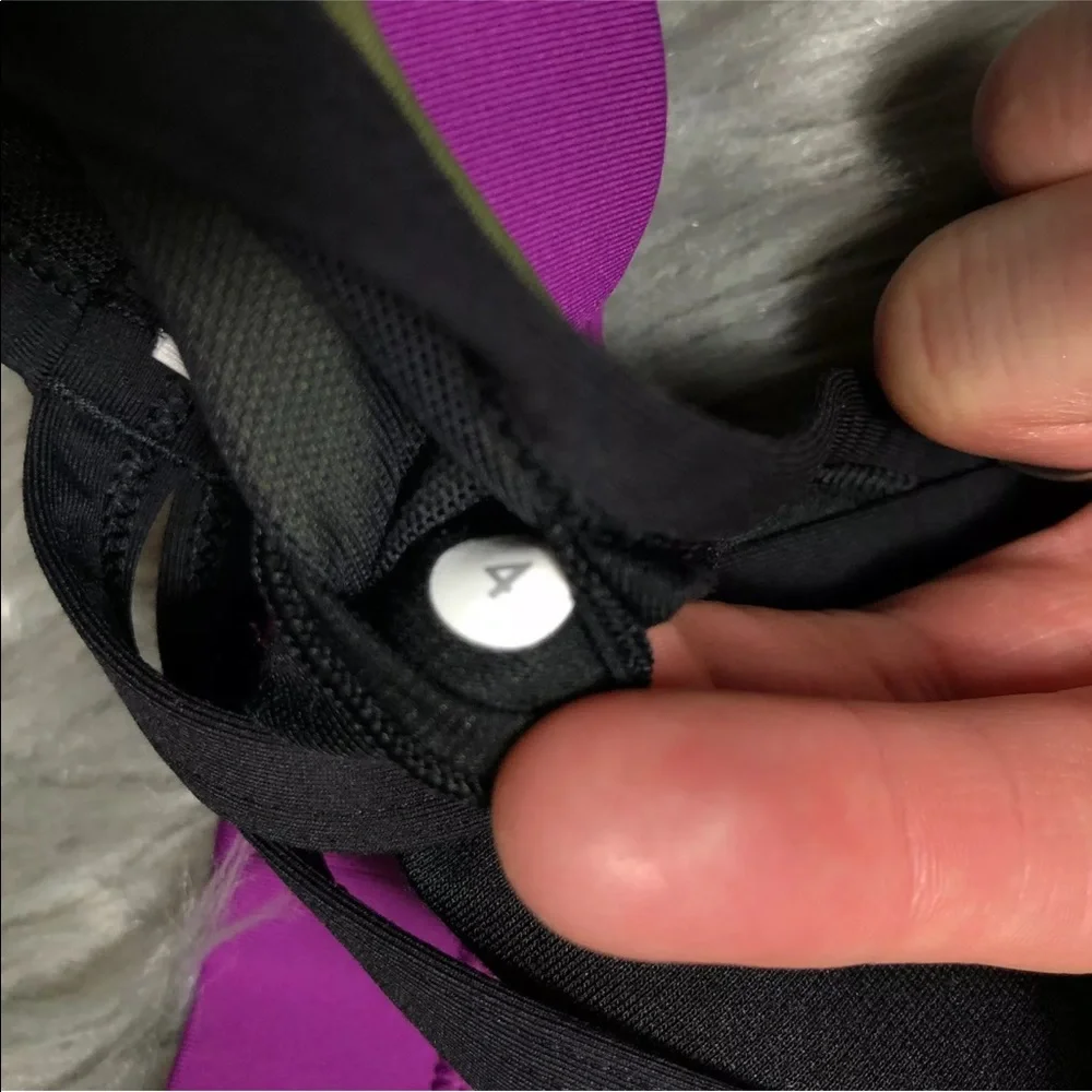 Lululemon Rise And Shine Sports Bra Size 4 Green Purple Black